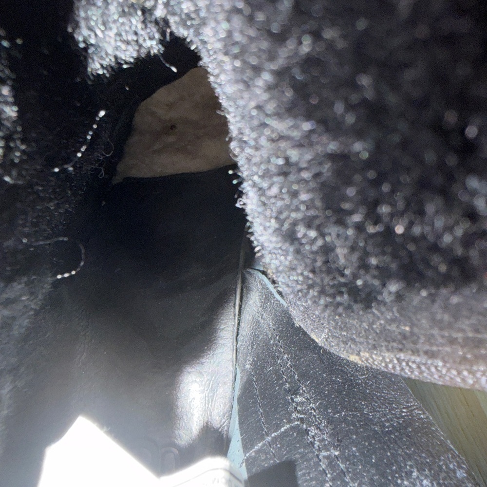 UGG Black Fur-Trimmed Heeled Boots - Picture 9 of 9